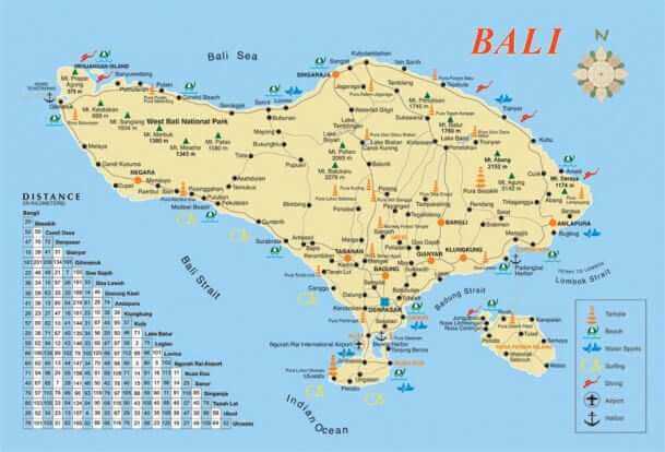 Расстояние на Бали